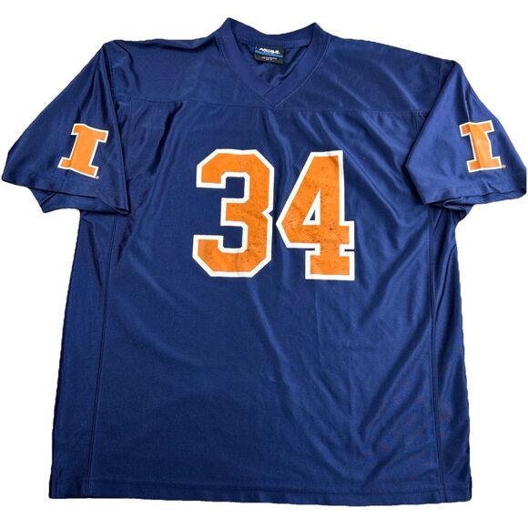 VTG NCAA by KA Inc Fighting Illini University of Illinois Football Jersey XL #34 - Picture 1 of 10